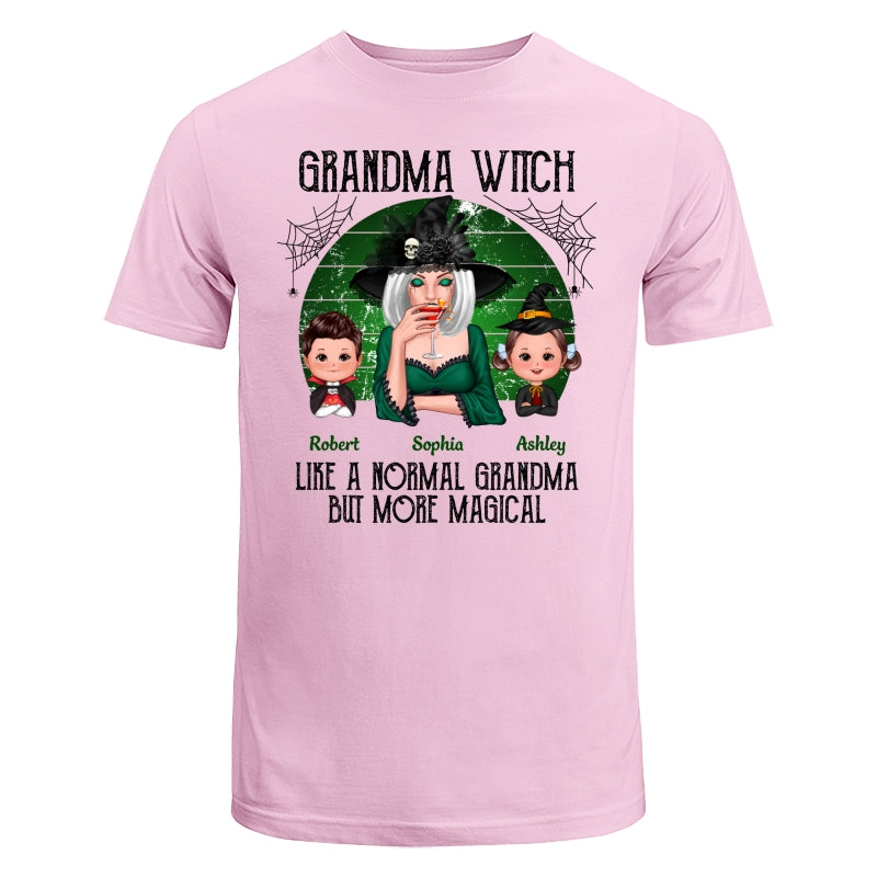 Grandma Grandkids Halloween Green Retro Personalized Shirt